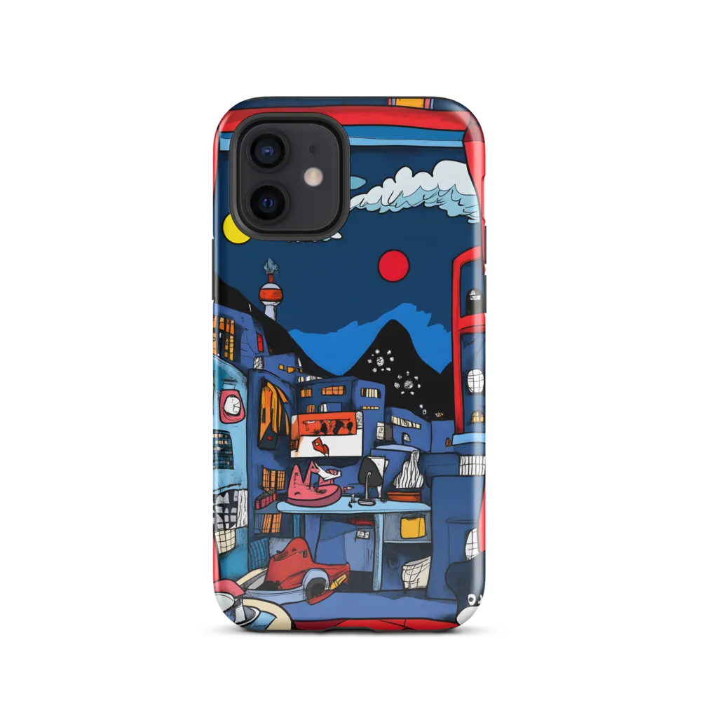 Whimsical Cityscape at Night