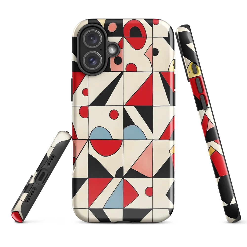 Dynamic Geometric Harmony | Phone Case |  16 Plus | Tough Case | Glossy