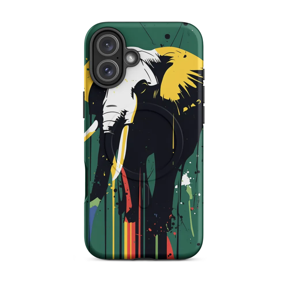 Majestic Minimalism: The Colorful Elephant