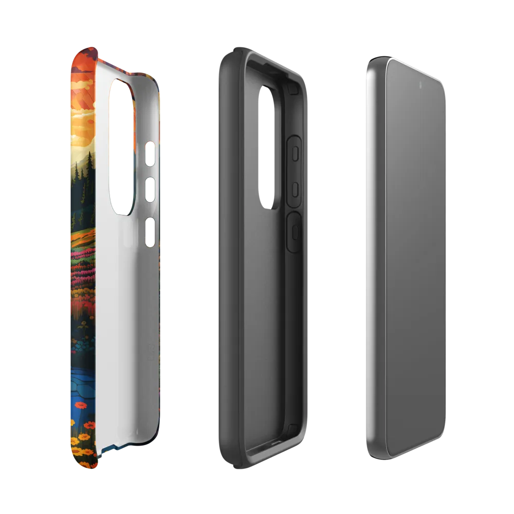 Serenity in Sunset: A Winding River's Embrace | Phone Case |  S23 | Tough Case | Matte