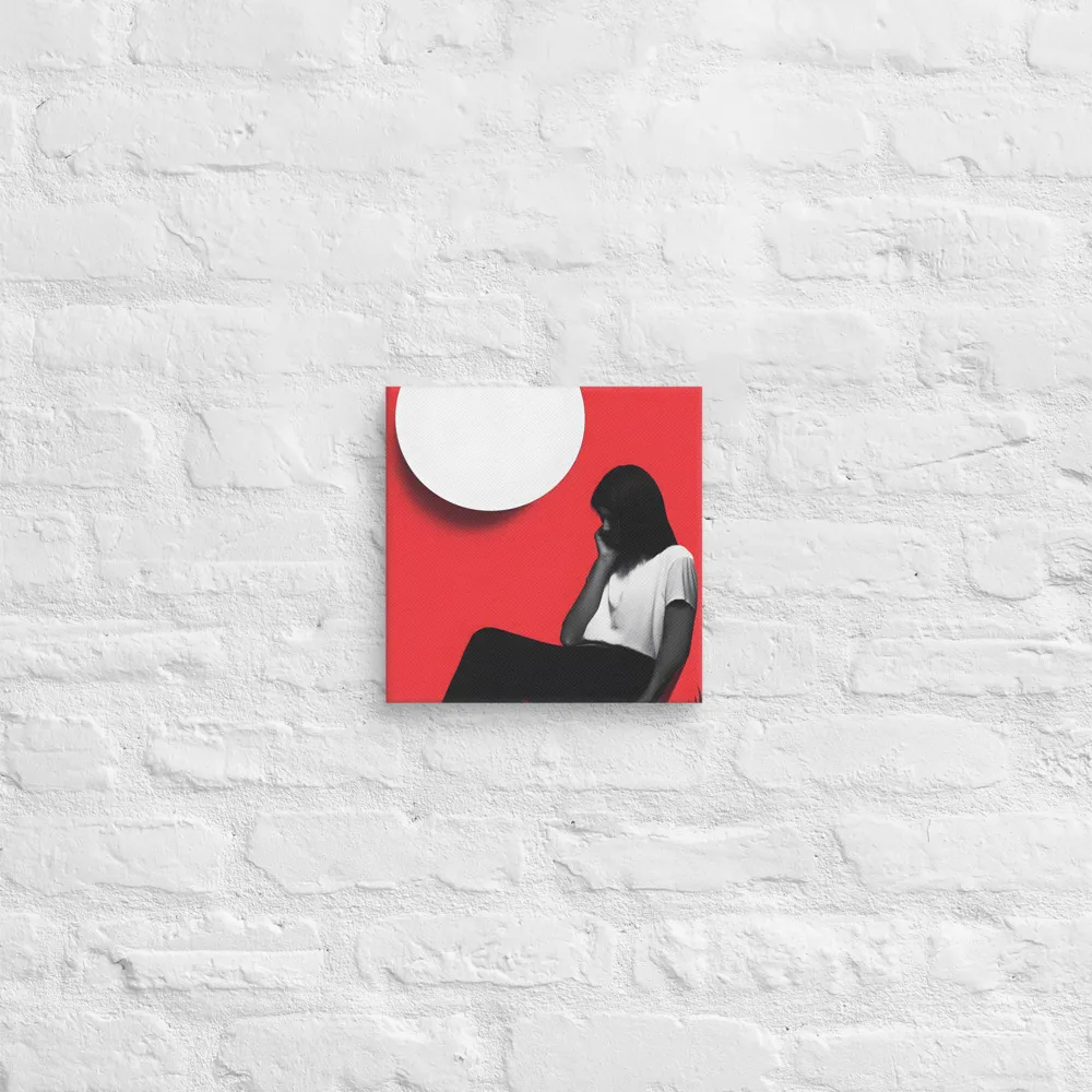 Contemplation in Red | Canvas | 10″×10″