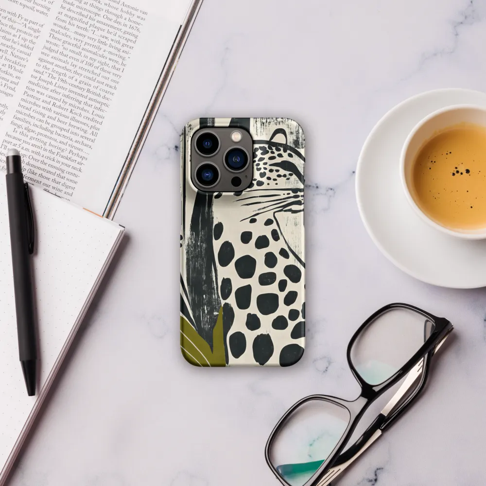 Leopard in Silhouette: A Modern Appeal | Phone Case |  14 Pro | Snap Case | Matte