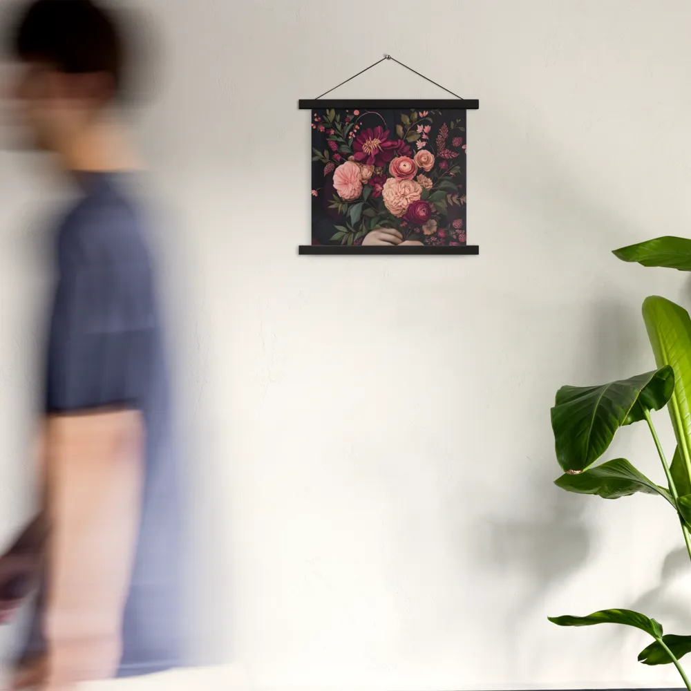 Botanical Elegance | Poster With Black Wood Hanger | 14″×14″