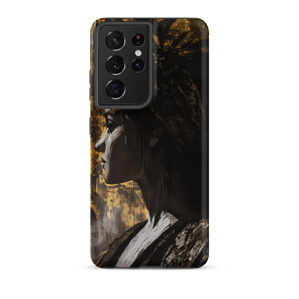 Golden Elegance: A Modern Profile Portrait