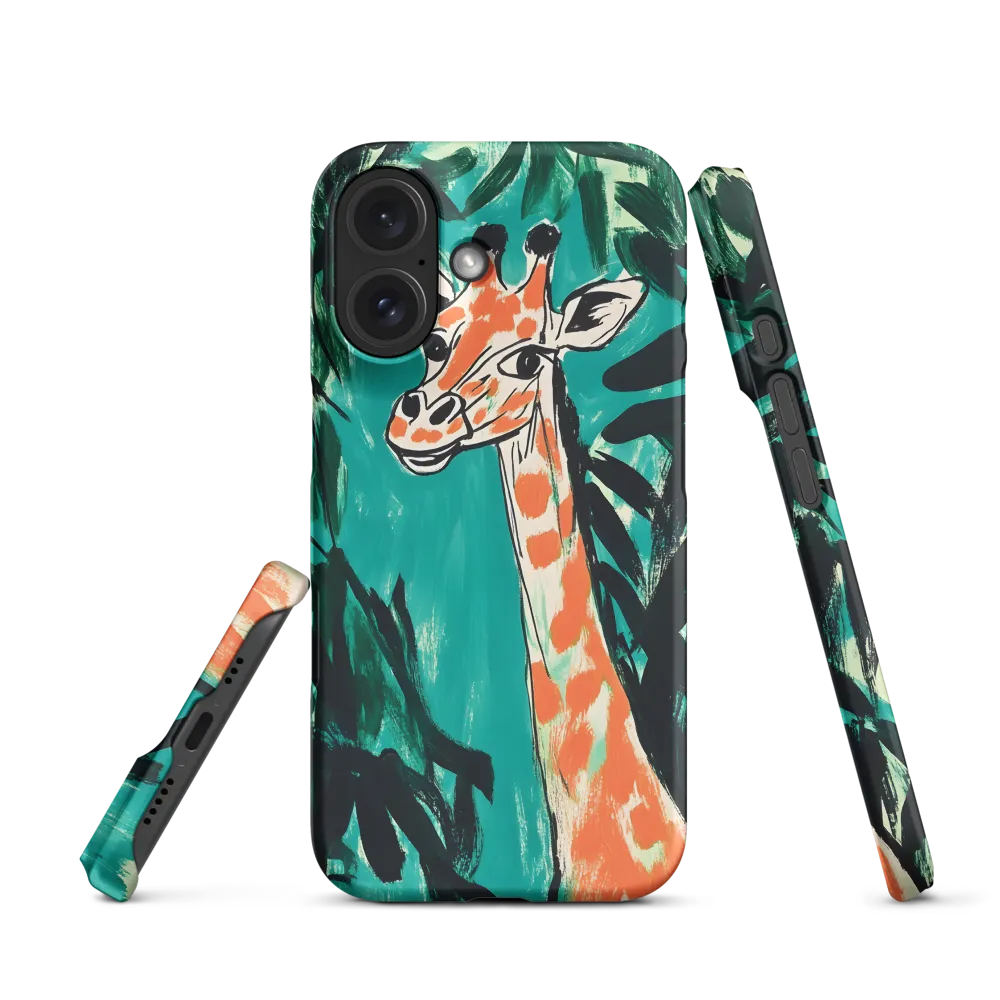 Curious Giraffe in Lush Greenery | Phone Case |  16 | Snap Case | Matte
