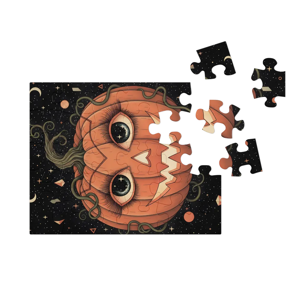 Celestial Jack-o'-Lantern 
 Jigsaw Puzzle in Tin Box