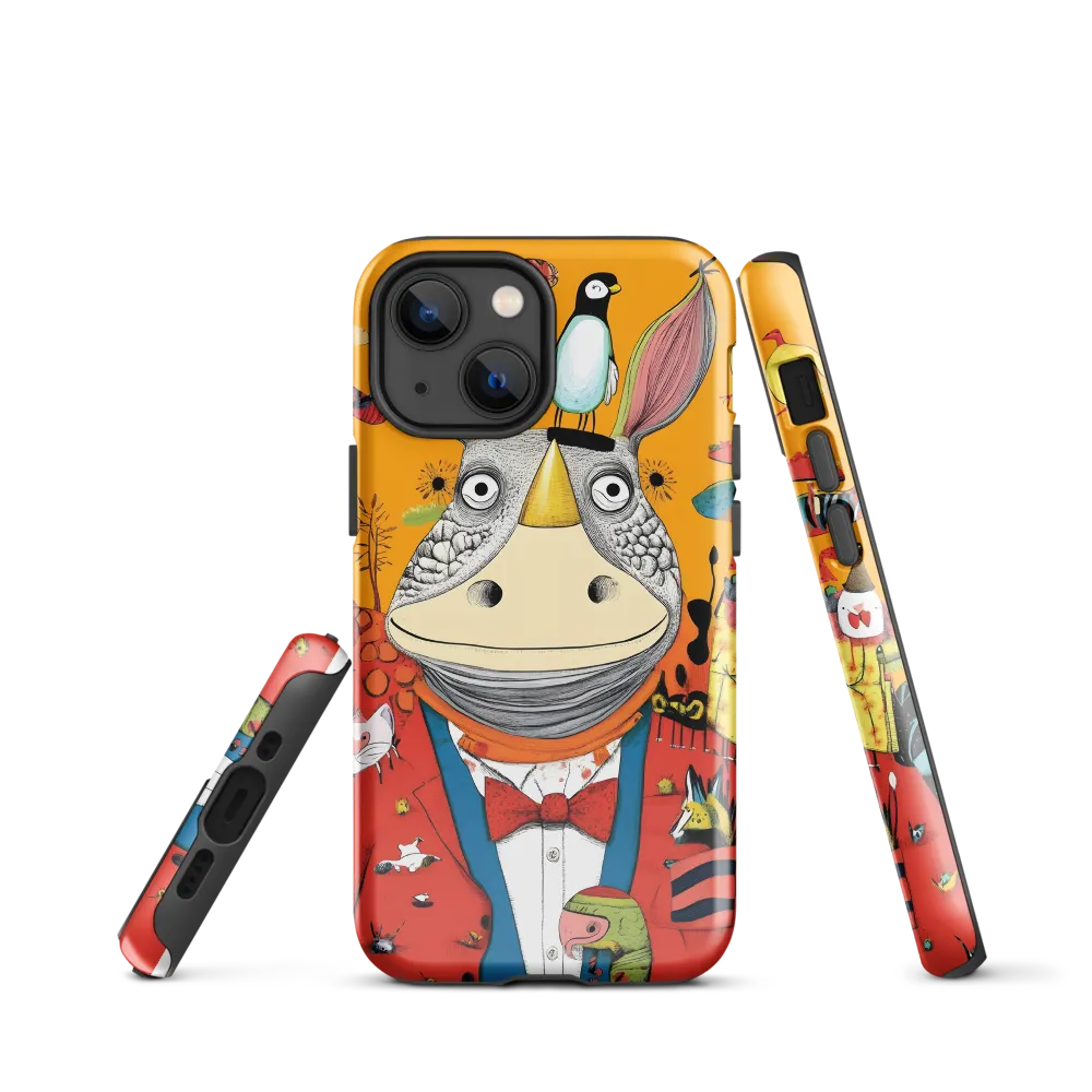 Whimsical Rhinoceros: A Playful Encounter