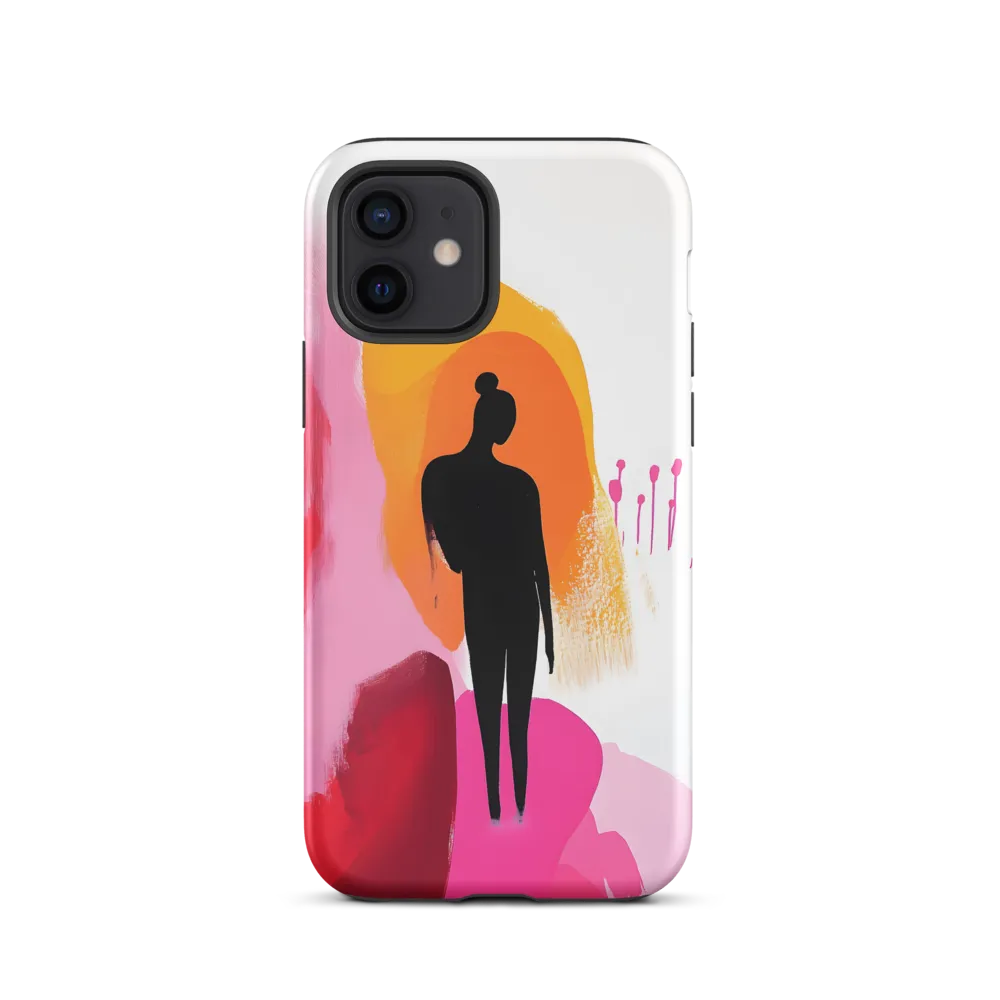 Silhouette in Colorful Abstraction