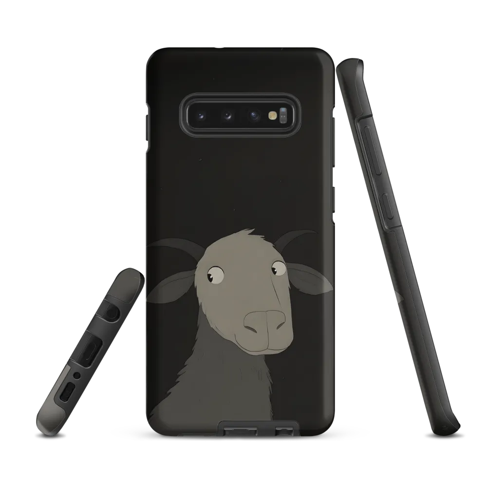 Whimsical Goat in Darkness