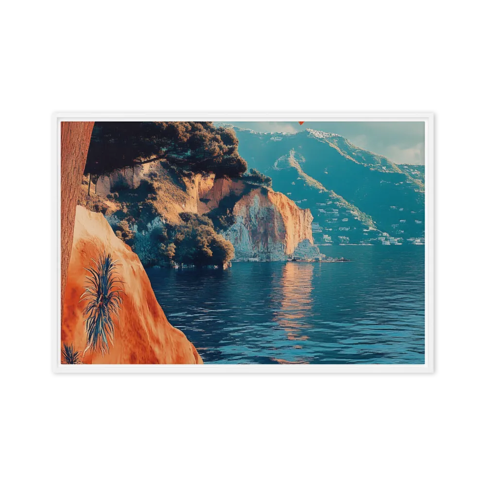 Elysian Waterscape | Canvas with White Frame | 24″×36″