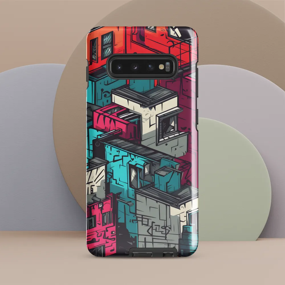 Urban Mosaic: A Vibrant Encounter | Phone Case |  S10 Plus | Tough Case | Glossy