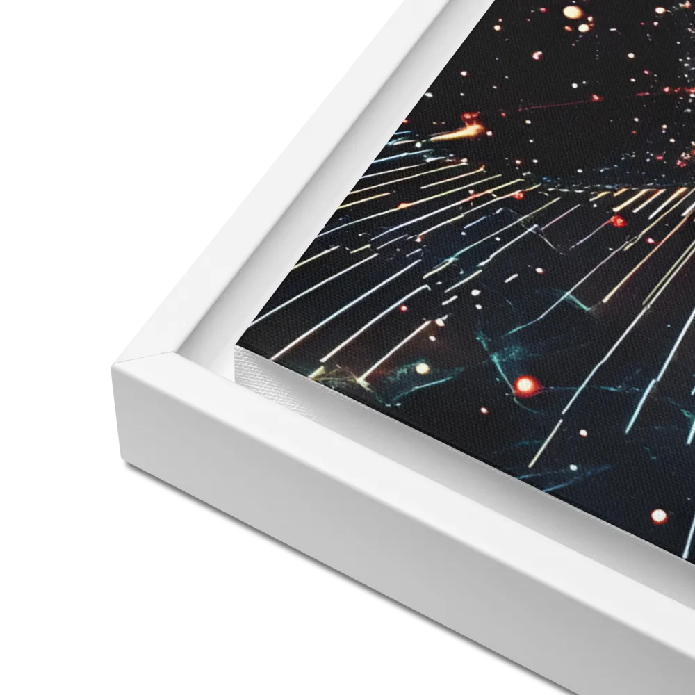 Ethereal Astronaut: A Journey Through the Cosmos | Canvas with White Frame | 18″×24″