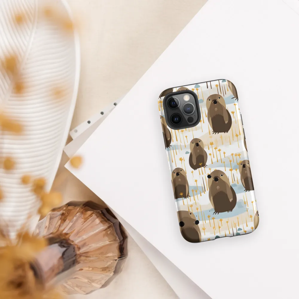 Whimsical Waters: A Celebration of Otters and Seals | Phone Case |  12 Pro | Tough Case | Matte