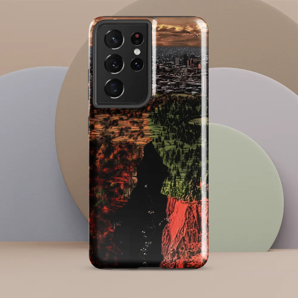Harmony and Dissonance: A Landscape of Contrasts | Phone Case |  S21 Ultra | Tough Case | Glossy