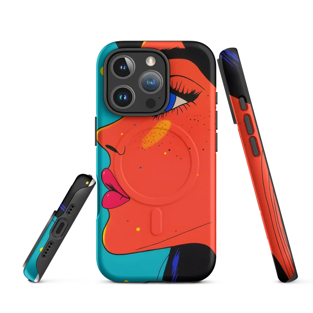 Vibrant Feminine Profile in Pop Art