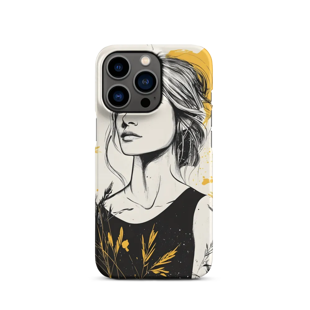 Golden Bloom — Portrait with Botanicals