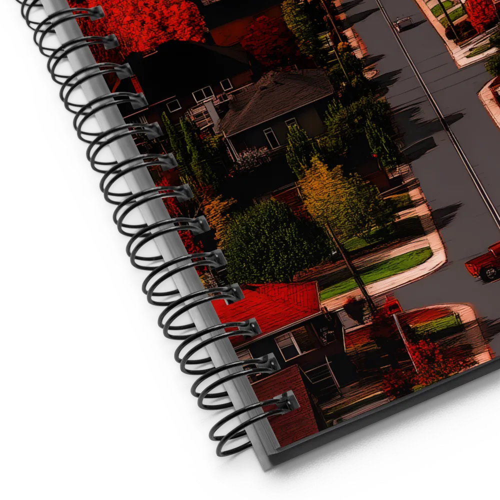 Urban Serenade: A Dusk Reflection | Spiral Notebook