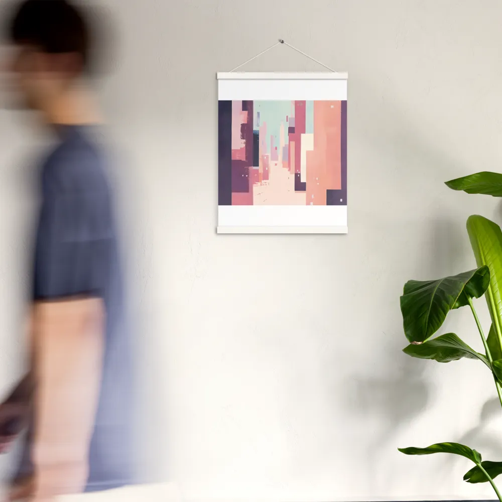 Tranquil Cityscape | Poster With White Wood Hanger | 16″×20″