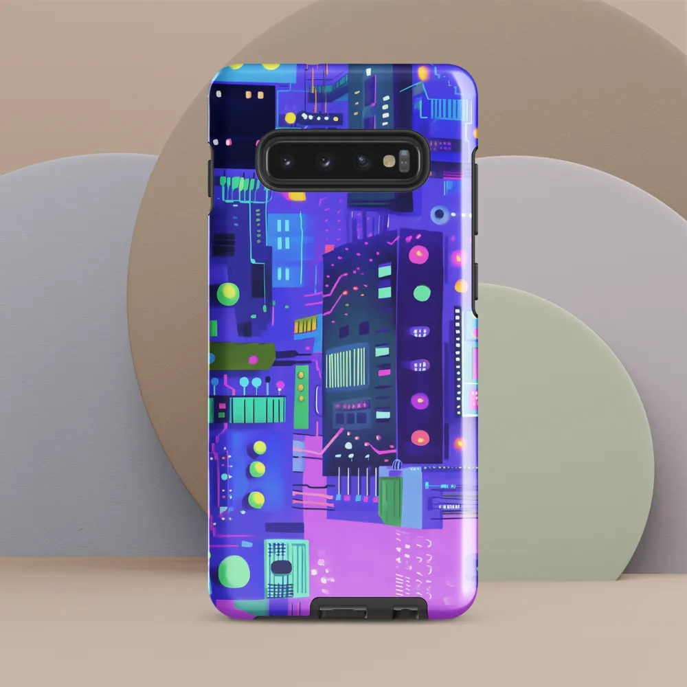 Futuristic Cityscape: A Digital Dream | Phone Case |  S10 Plus | Tough Case | Glossy