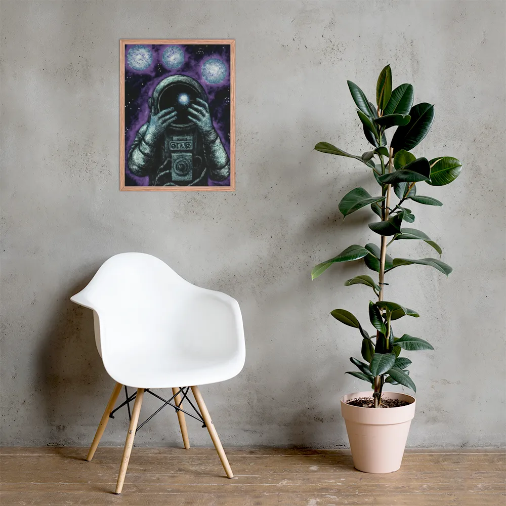 Beyond the Stars | Poster with Red oak Frame | 18″×24″