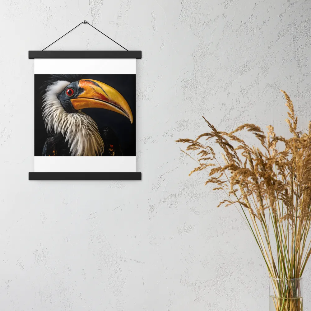 Majestic Hornbill Portrait | Poster With Black Wood Hanger | 11″×14″