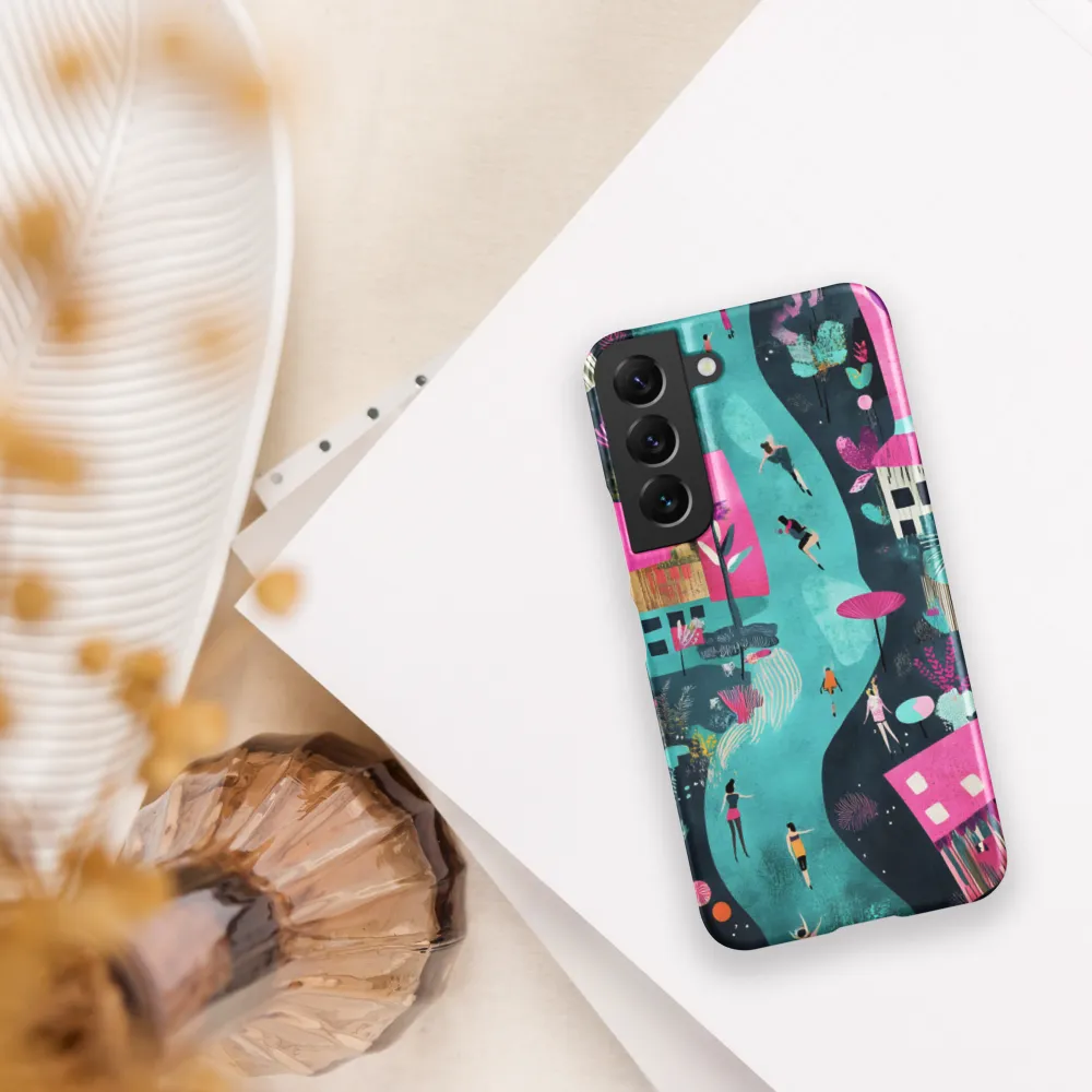 Whimsical Journey Through a Vibrant Landscape | Phone Case |  S22 | Snap Case | Matte