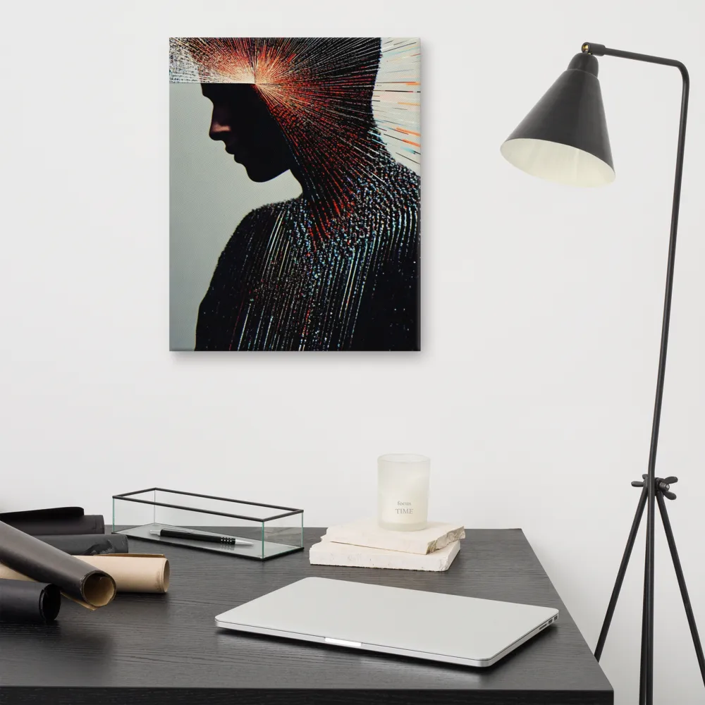 Radiant Reflection: An Abstract Journey of Thought | Canvas | 16″×20″
