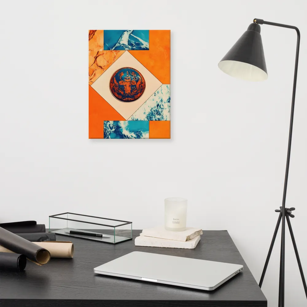 Harmonious Encounters: Abstract Geometry | Canvas | 12″×16″