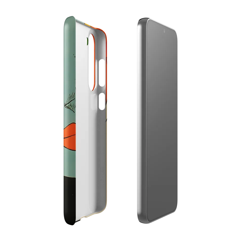 Vivid Expressions: A Portrait in Blue | Phone Case |  S23 Plus | Snap Case | Matte
