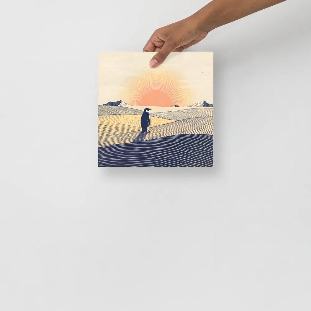 Penguin at Dusk 
 Poster | 10″x 10″