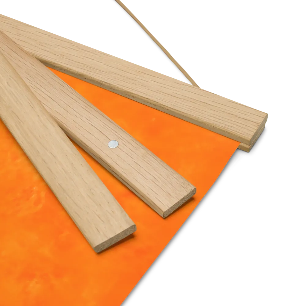 Harmonious Encounters: Abstract Geometry | Poster With Oak Wood Hanger | 16″×16″