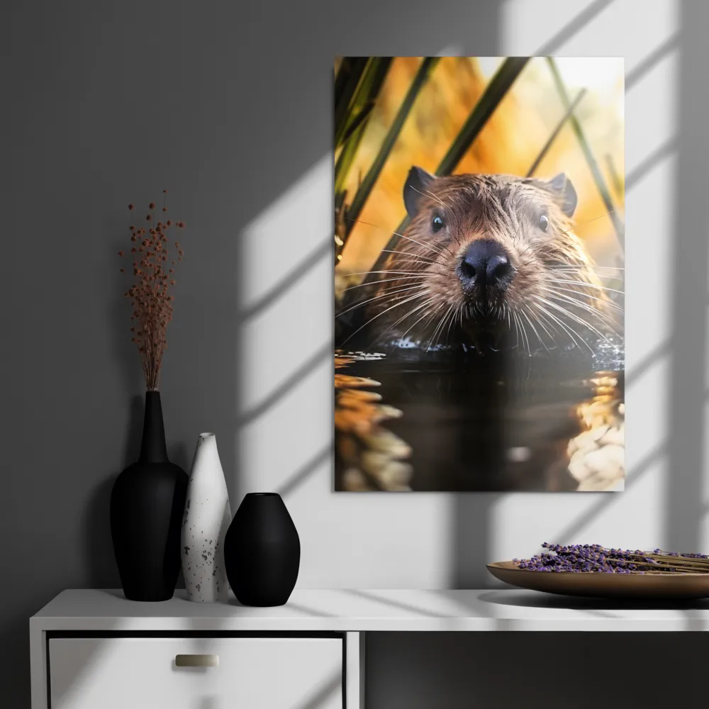 Beaver Serenity: A Natural Portrait | Metal Print | 20″×30″