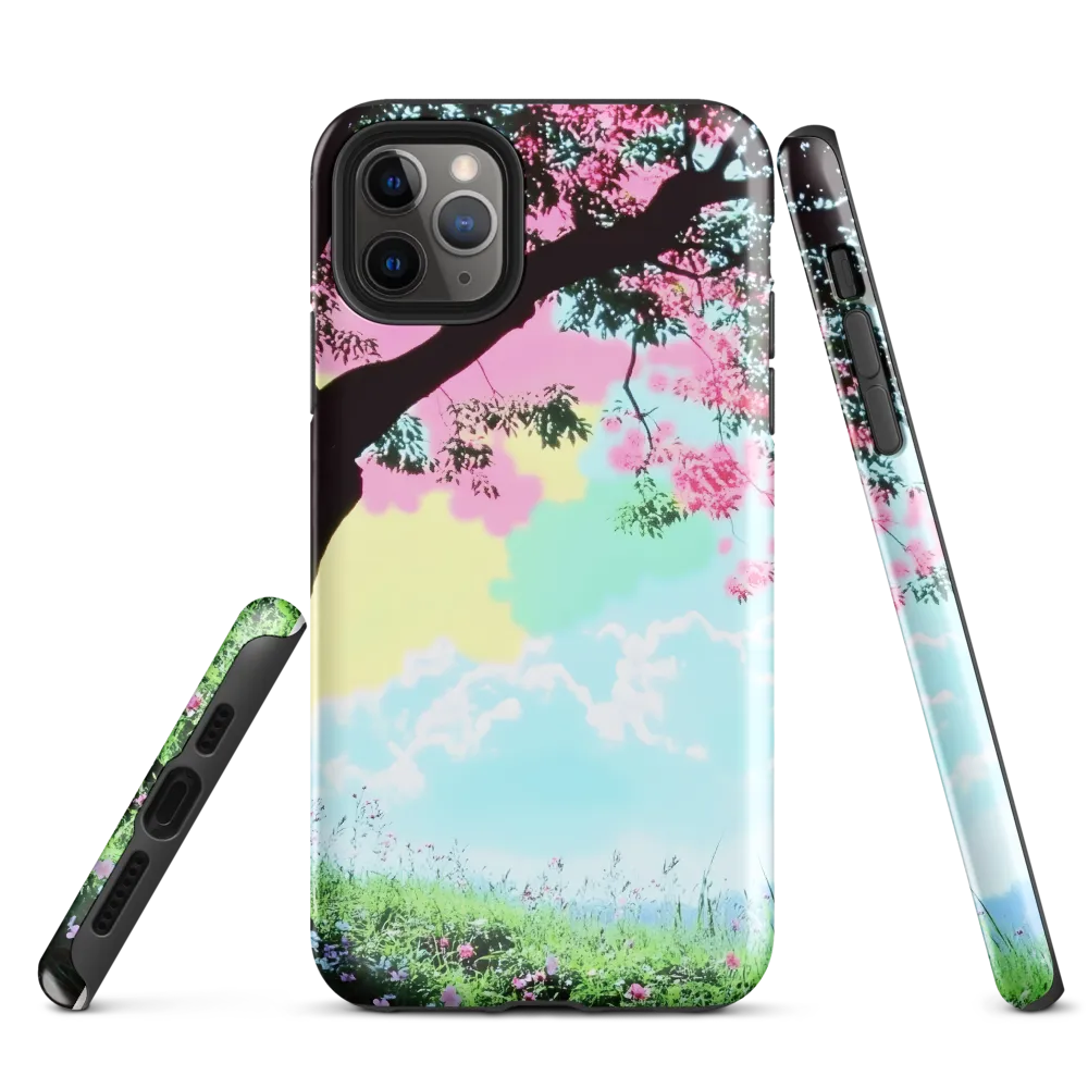 Pastel Dreams: A Surreal Tree Landscape | Phone Case |  11 Pro Max | Tough Case | Glossy