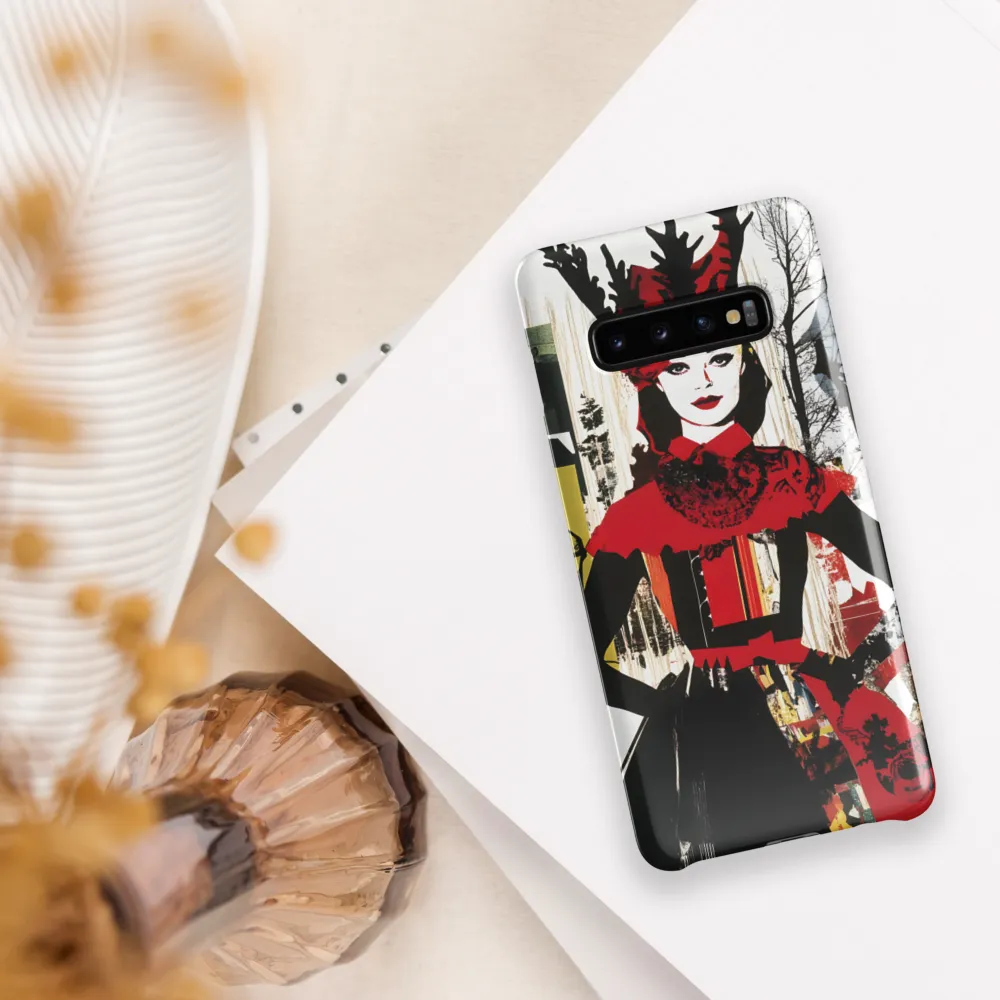 Elegance with Antlers | Phone Case |  S10 Plus | Snap Case | Glossy