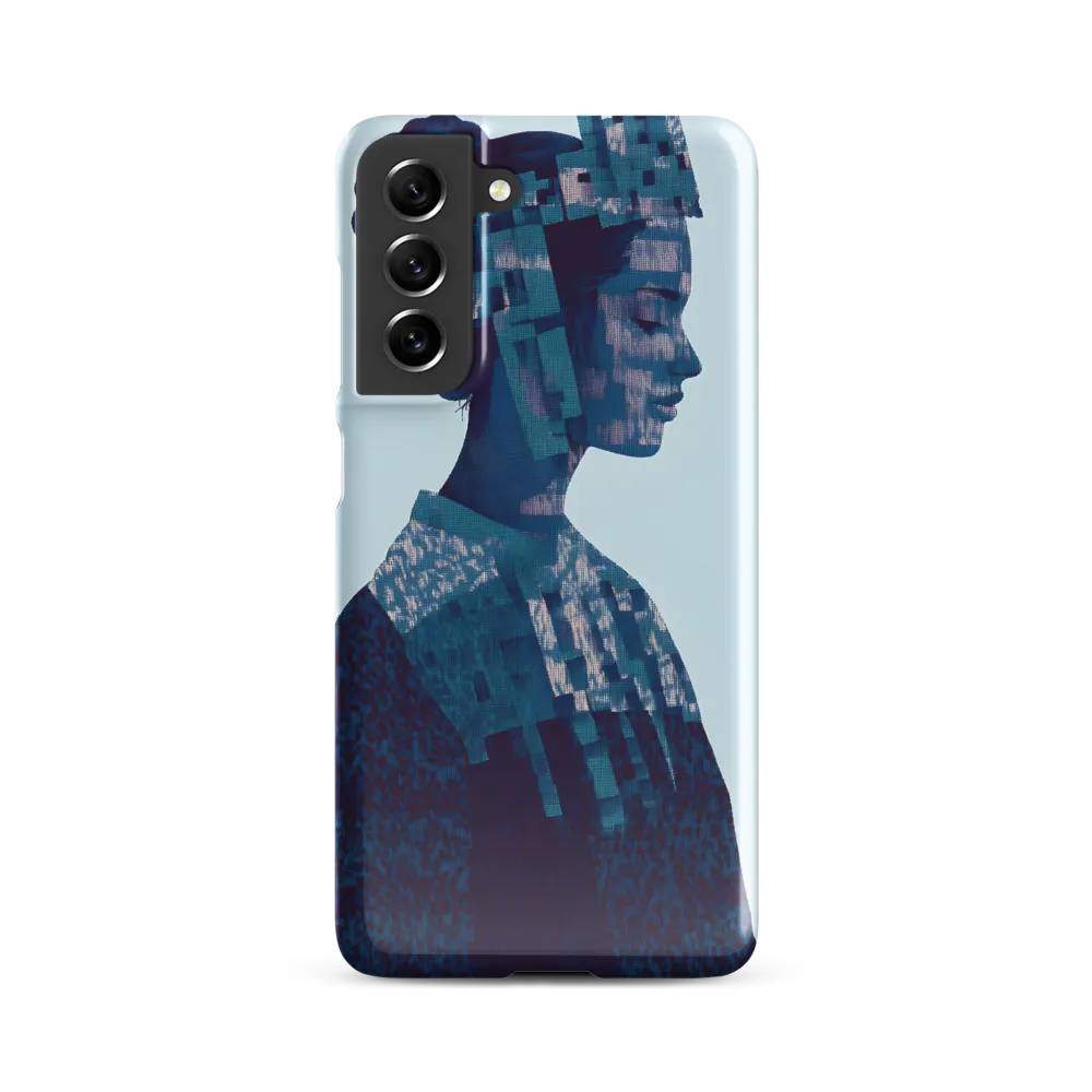Digital Portrait in Abstract Blue