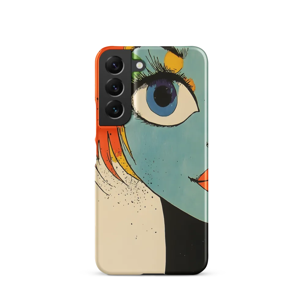 Vivid Expressions: A Portrait in Blue | Phone Case |  S22 | Snap Case | Matte