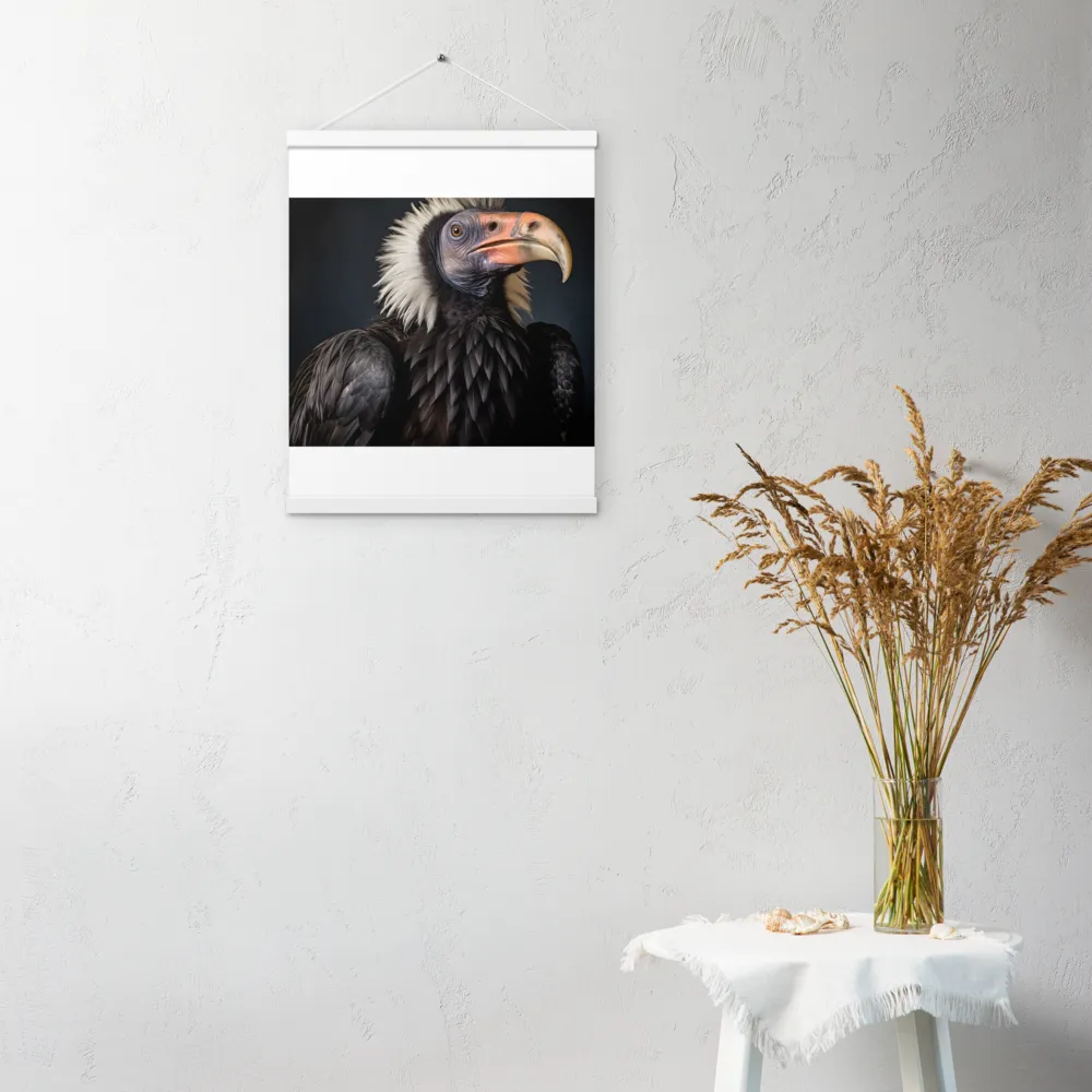 Majestic Vulture Portrait | Poster With White Wood Hanger | 16″×20″