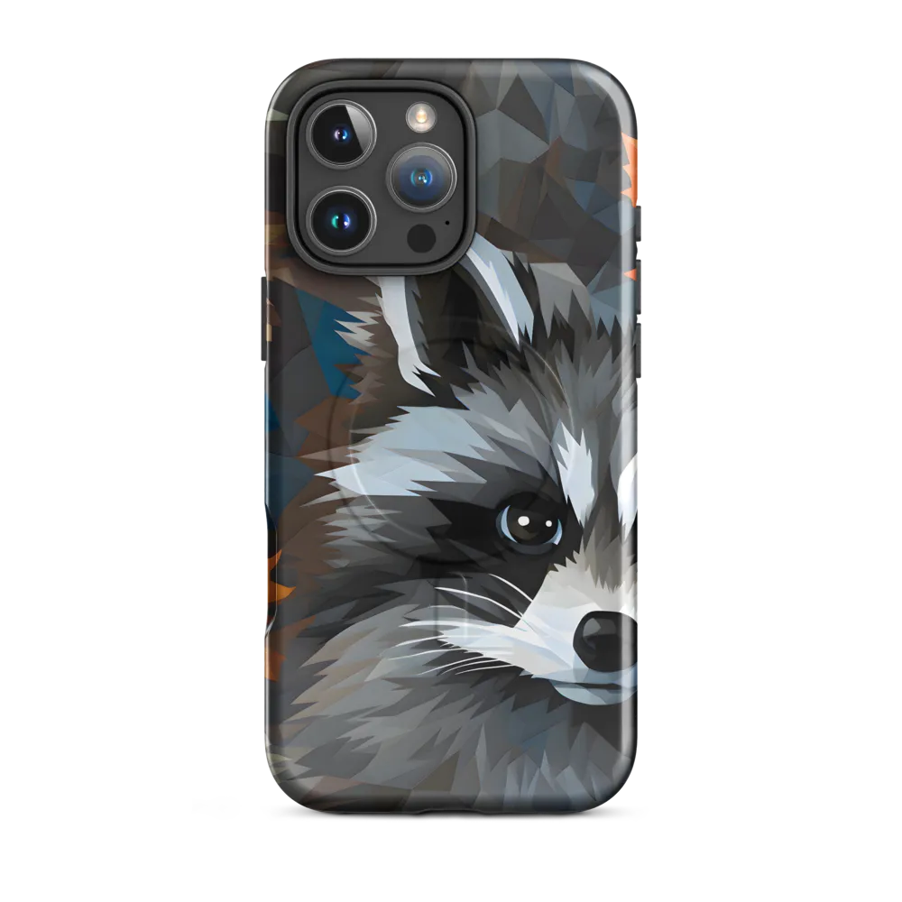 Whispers of Autumn: The Raccoon's Gaze | Phone Case |  16 Pro Max | MagSafe® Tough Case | Glossy