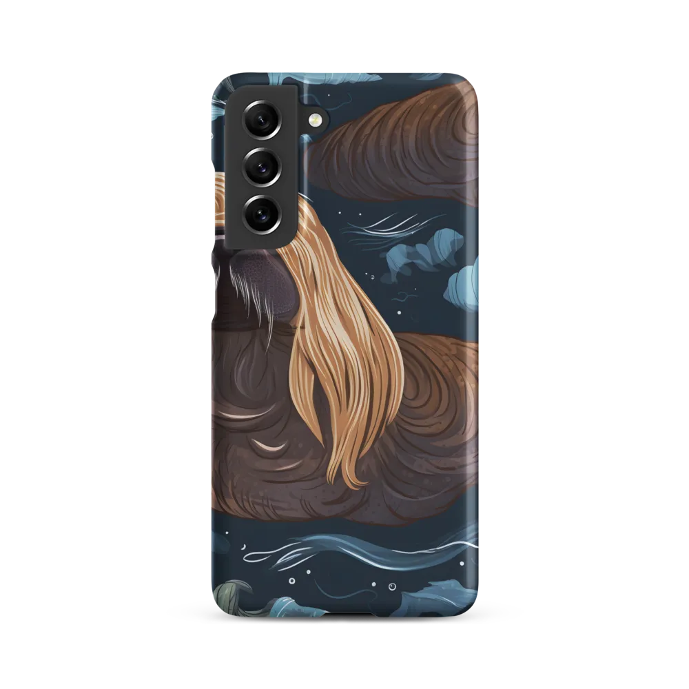 Whimsical Walruses in Deep Blue