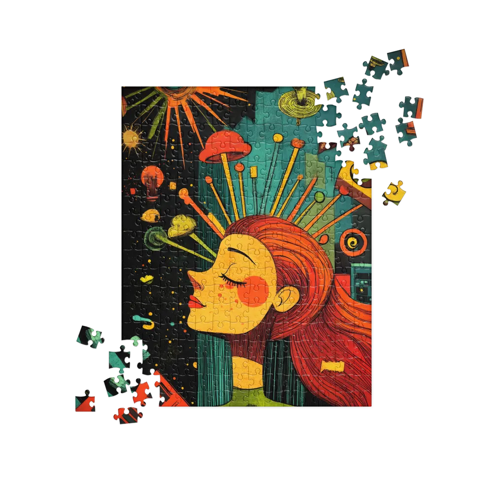 Cosmic Dreams: A Surreal Reflection | Jigsaw Puzzle | 252 pieces