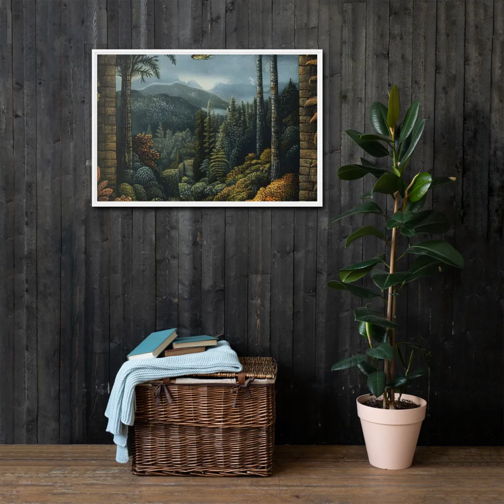 Whispers of the Enchanted Forest | Canvas with White Frame | 24″×36″