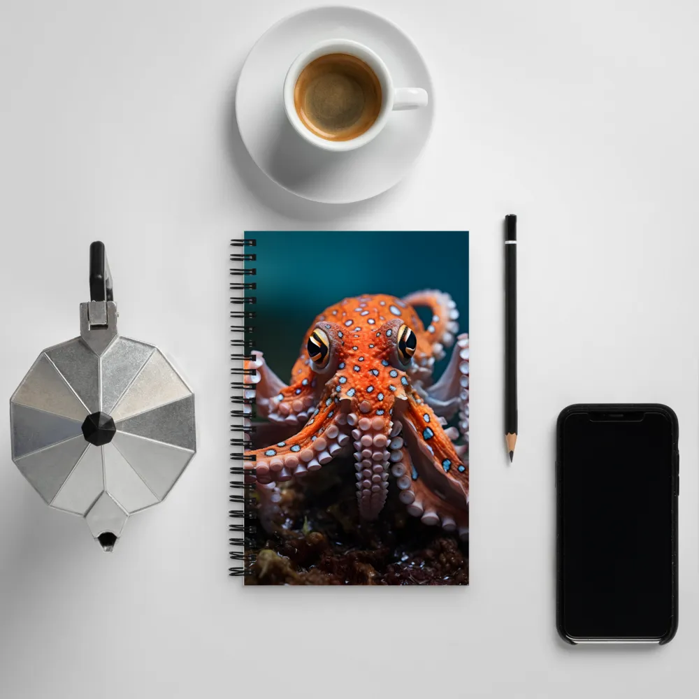 Curiosity of the Deep: The Orange Octopus | Spiral Notebook