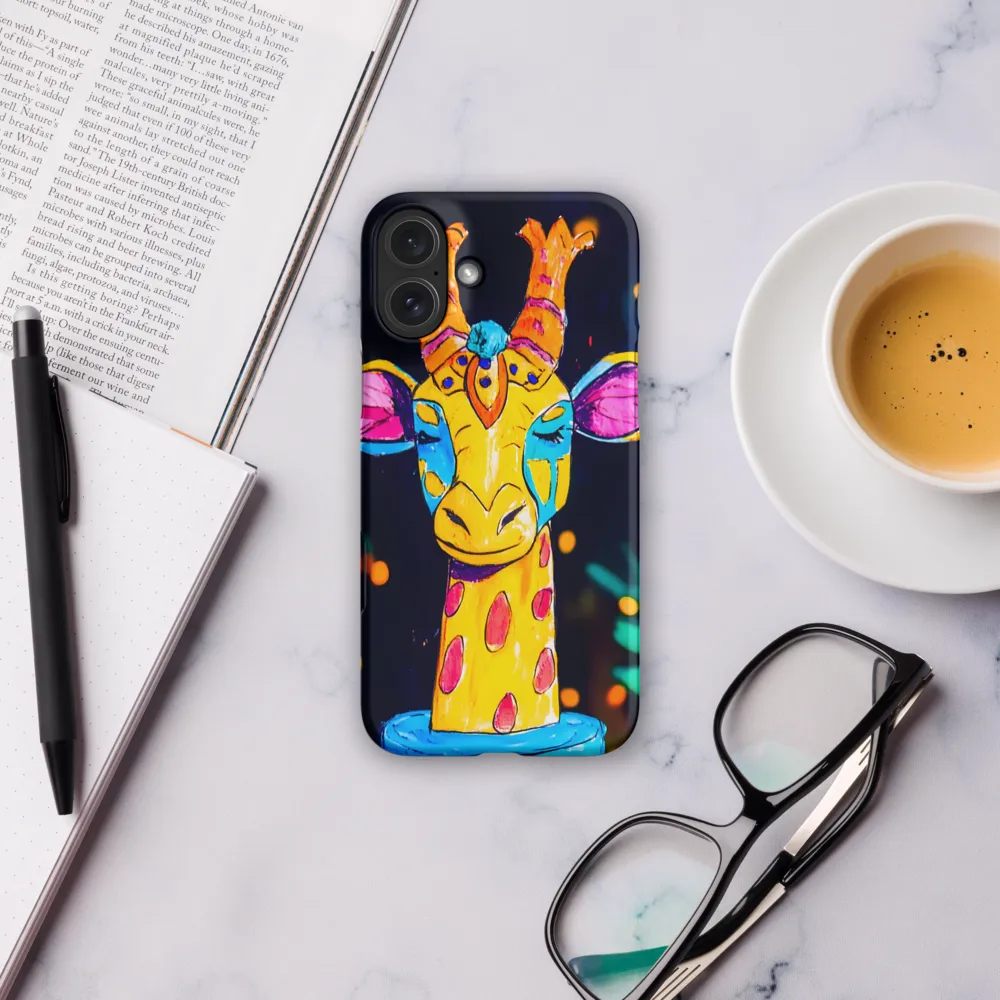 Whimsical Giraffe in Vibrant Colors | Phone Case |  16 Plus | Snap Case | Matte
