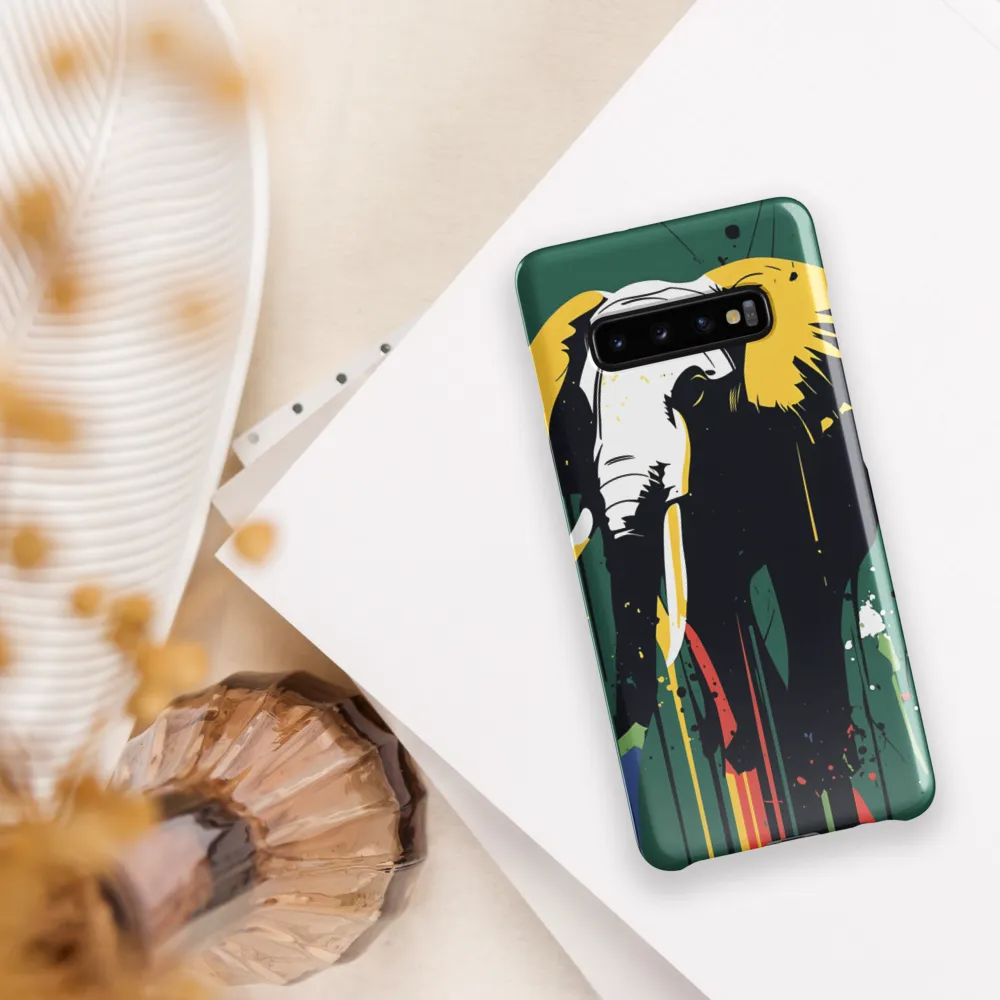 Majestic Minimalism: The Colorful Elephant | Phone Case |  S10 Plus | Snap Case | Glossy