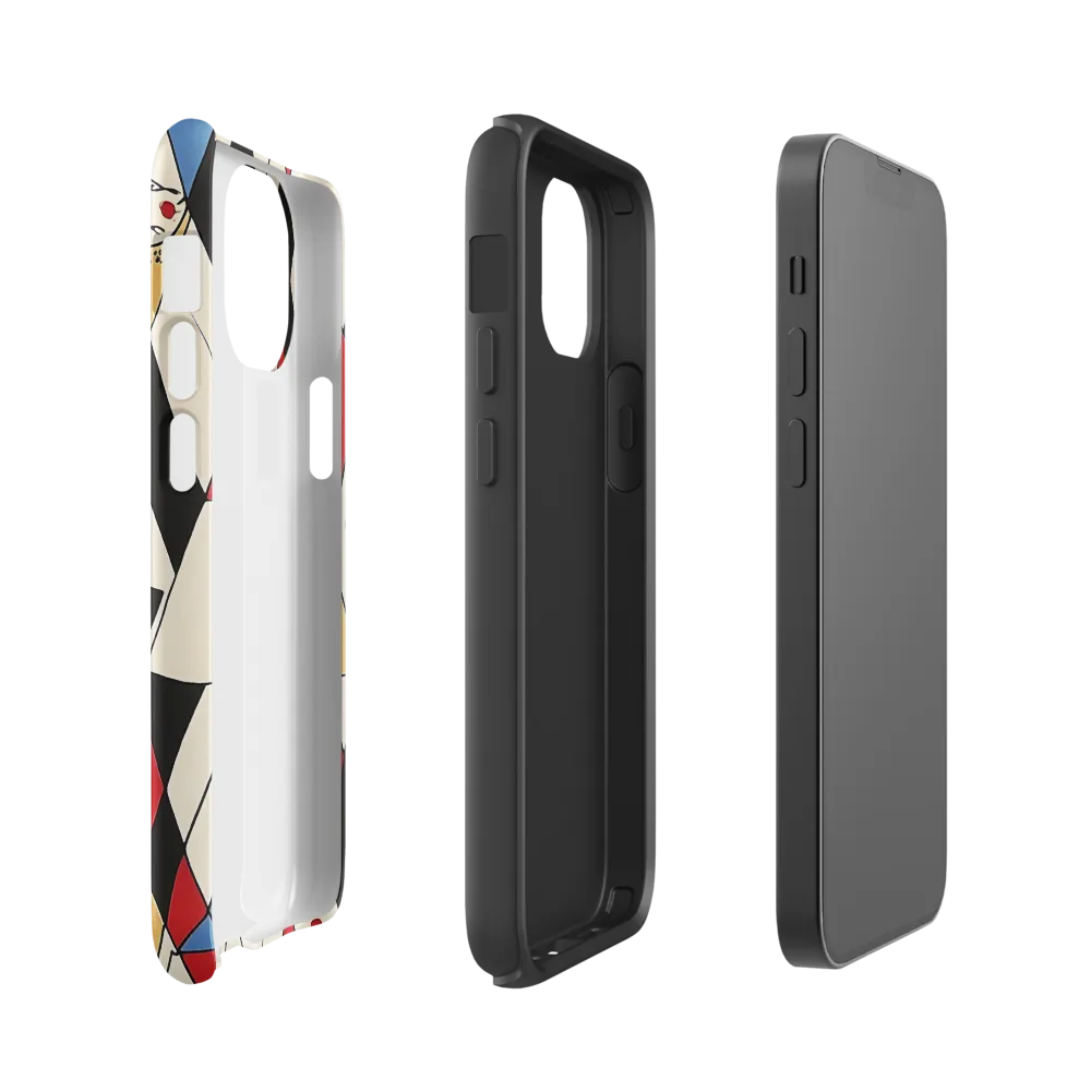 Dynamic Geometric Symphony | Phone Case |  13 mini | Tough Case | Glossy