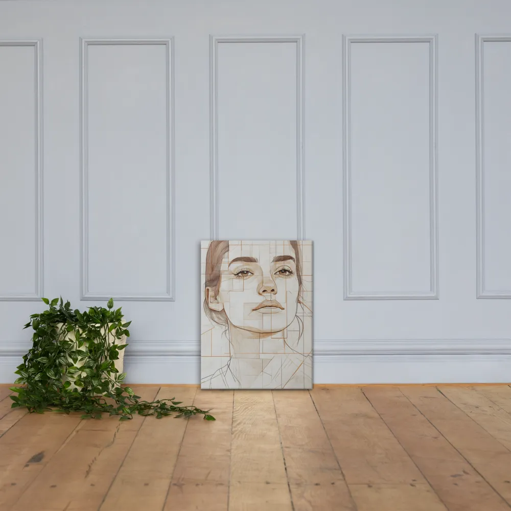 Geometric Serenity: A Minimalist Portrait