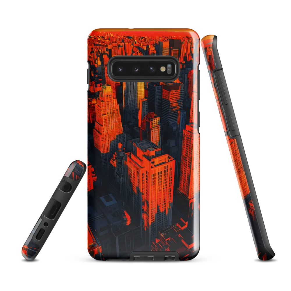 Urban Dawn: A Digital Ode to Skyscrapers | Phone Case |  S10 Plus | Tough Case | Glossy