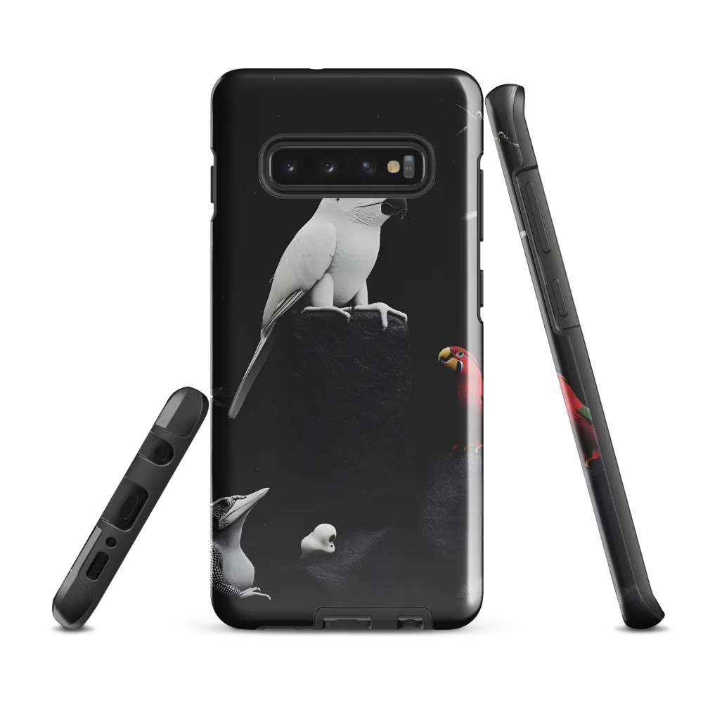 Harmony in Monochrome: A Surreal Assembly of Nature | Phone Case |  S10 Plus | Tough Case | Glossy