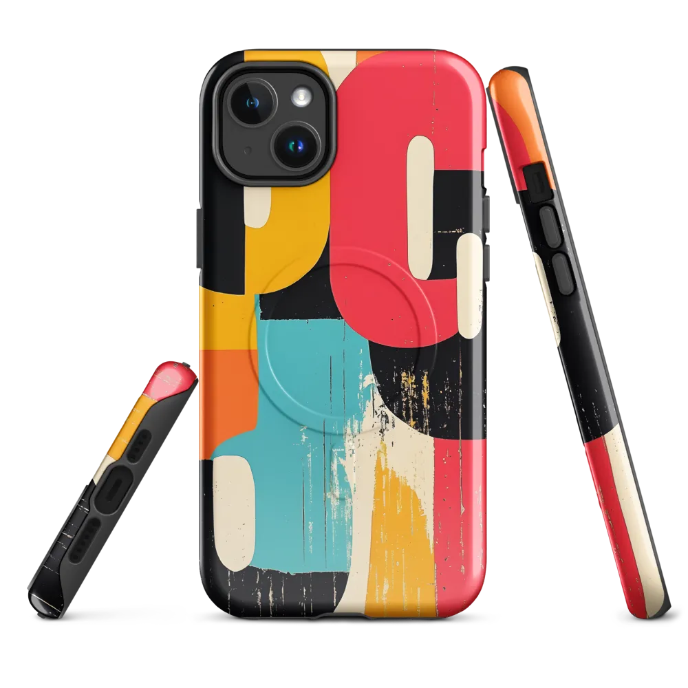 Colorful Curves: Numbers in Harmony | Phone Case |  14 Plus | MagSafe® Tough Case | Glossy