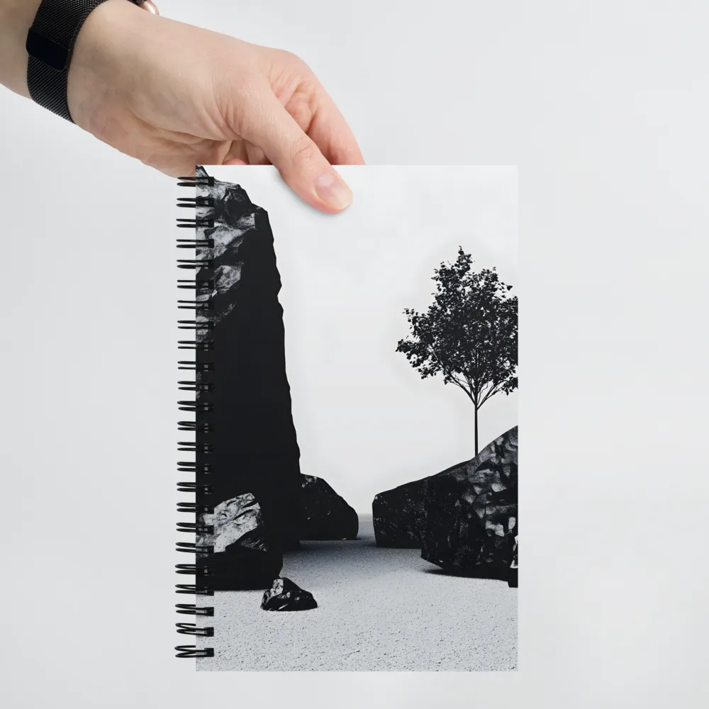 Serenity in Monochrome | Spiral Notebook